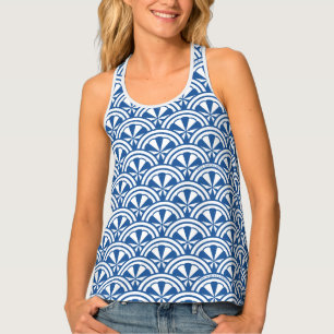 Coastal Waves Pattern - The White Lotus Tank Top