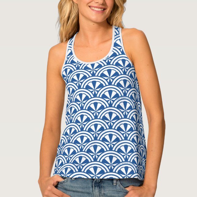 Coastal Waves Pattern - The White Lotus Tank Top (Front)