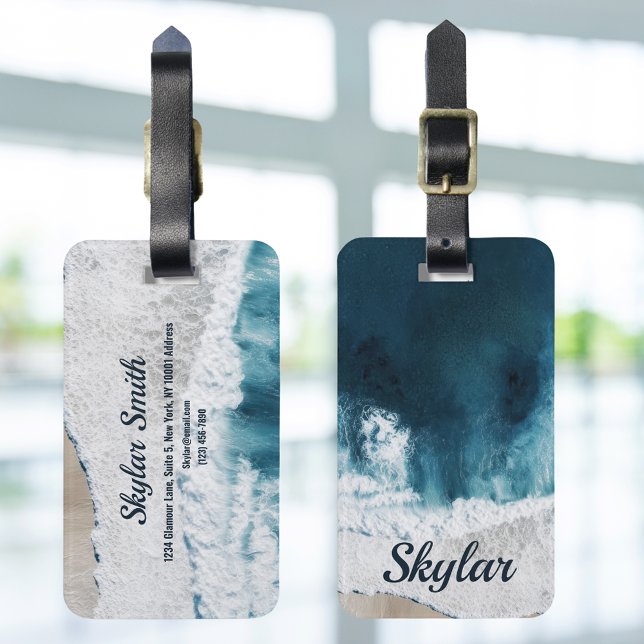 Coastal Waves View Personalized  Luggage Tag (Creator Uploaded)