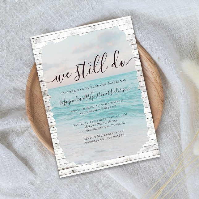 Coastal We Still Do Vow Renewal Invitation (Creator Uploaded)