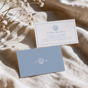 Coastal Wedding A Note On Gifts Enclosure  Card