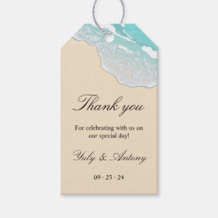 Coastal Wedding Beach Thank You Favor Gift Tags