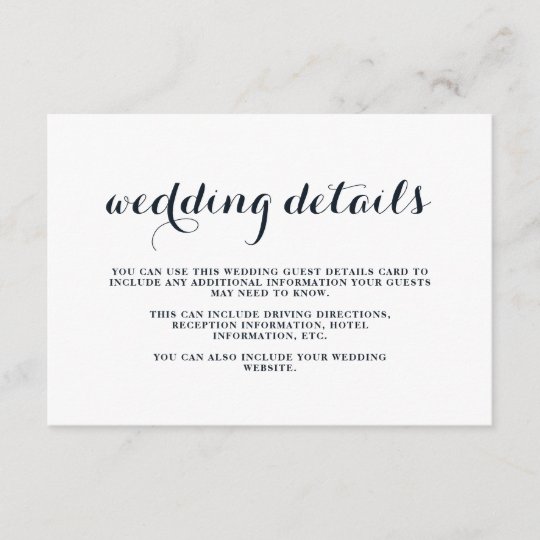 Lovely 15 What To Put On Details Card Wedding