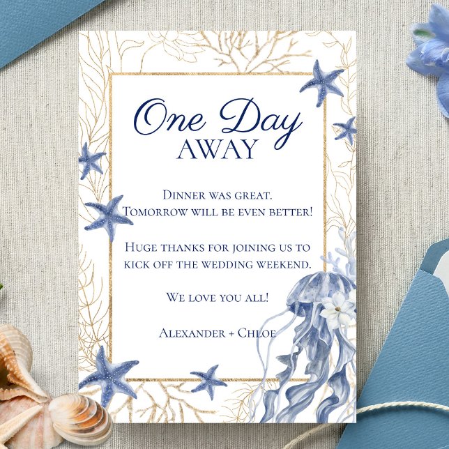 Coastal Wedding Nautical Rehearsal Dinner Thank You Card (Coastal Wedding Nautical Rehearsal Dinner Thank You Card)