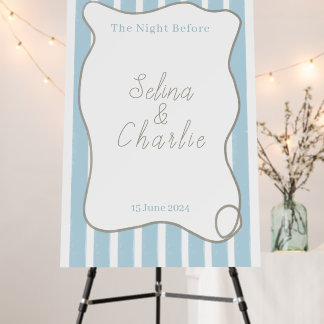 Coastal Wedding Party Foam Board