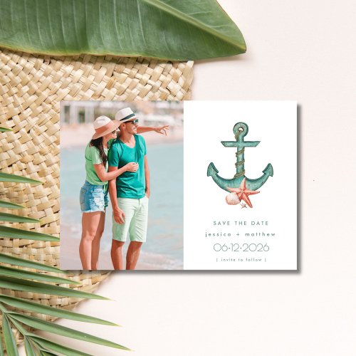 Coastal Wedding Photo Save the Date