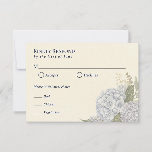 Coastal Wedding Response Card (Front)