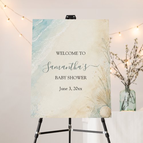 Coastal Welcome Baby Shower Foam Board