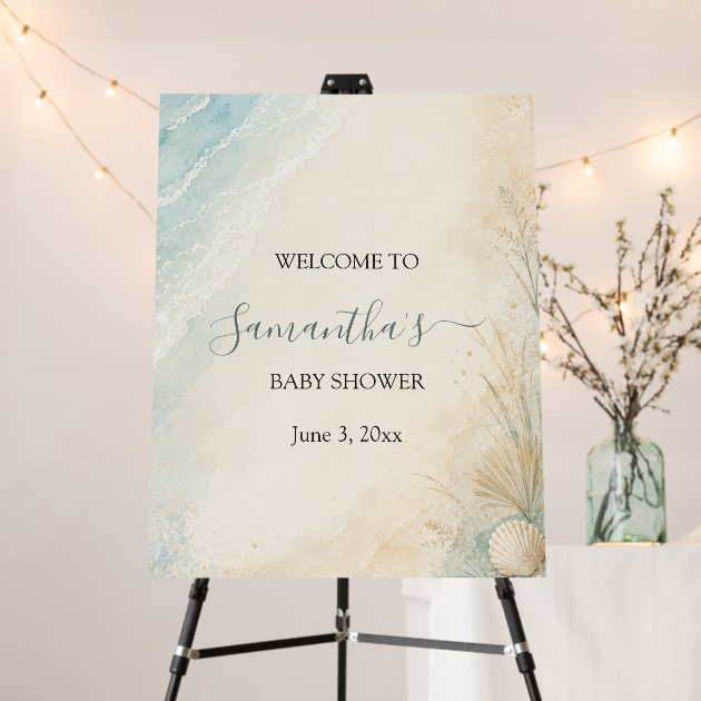 Coastal Welcome Baby Shower Foam Board