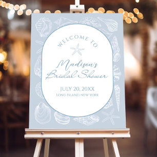 Coastal Welcome Sign Template Beach Themed Bridal 