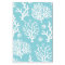 Coastal White Corals & Seashells Blue