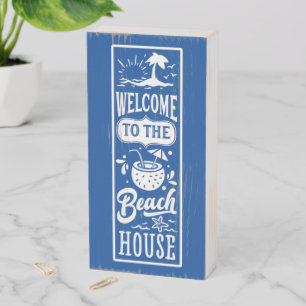 Coastal wooden sign