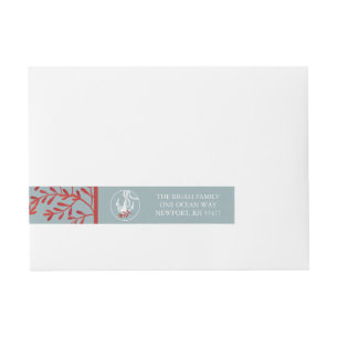 Coastal Wrap Around Label - Christmas Anchor