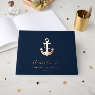 Coastal Yacht Club Personalized Names & Date Foil Guest Book