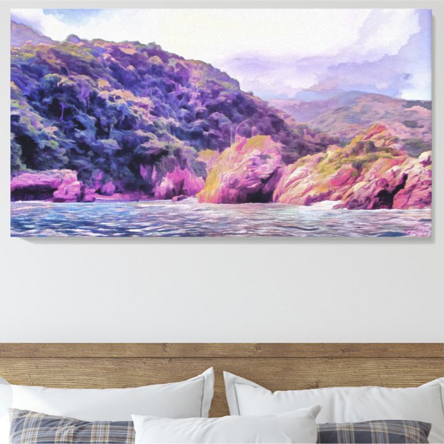 Coastal Yelapa to Puerto 1620 Art Canvas Print (Creator Uploaded)