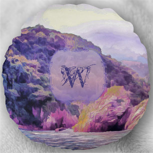 Coastal Yelapa to Puerto 1620 Round Pillow
