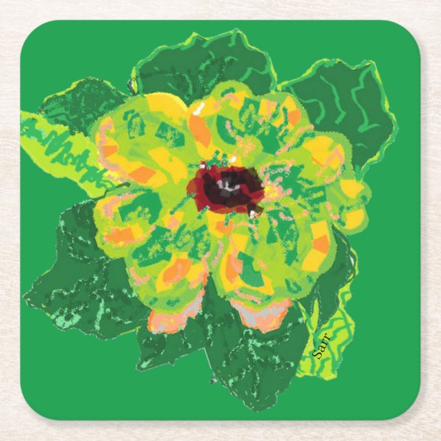 Coaster : Black Eyed Susan Vine Flower (Front)