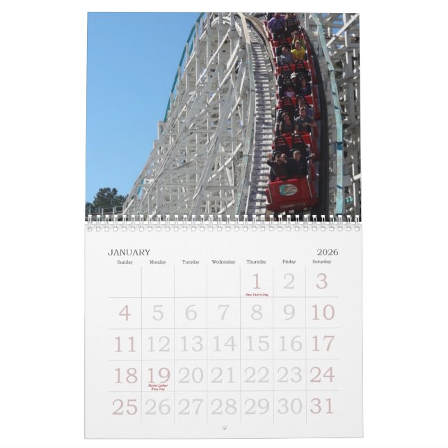 Coaster Calendar (Jan 2026)