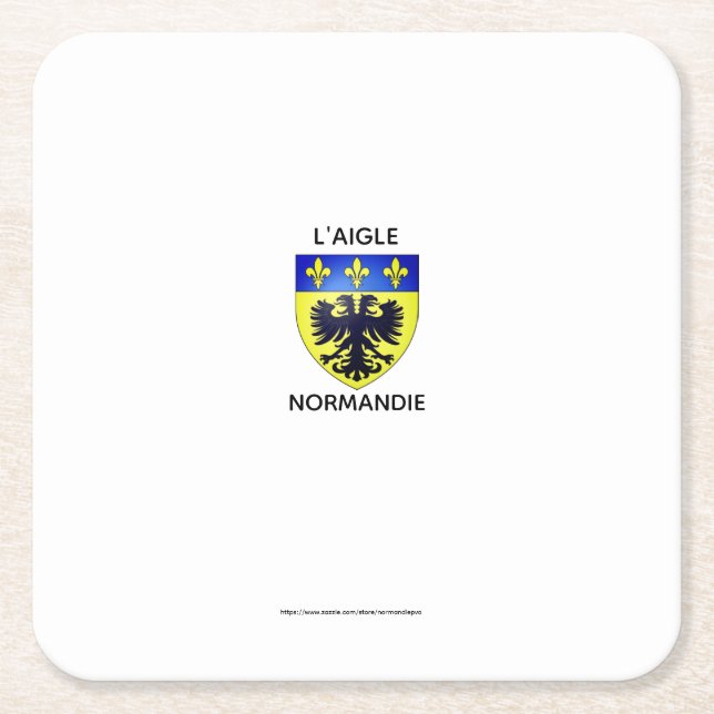 Coaster - Coat of Arms of L'Aigle Normandy (Front)