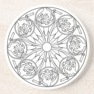 Coaster Color Your Own Coloring Book Design