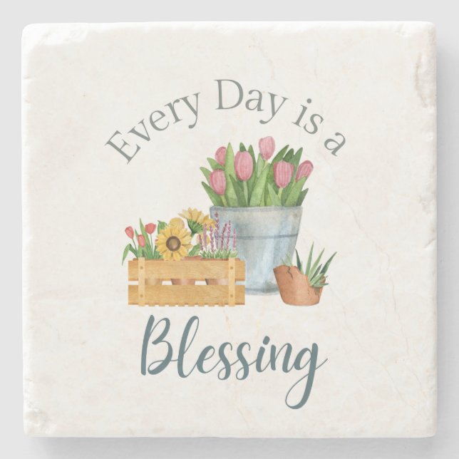 Coaster: Every Day is a Blessing Stone Coaster (Front)