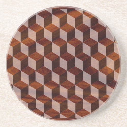 Coaster _ Faux Inlaid wood