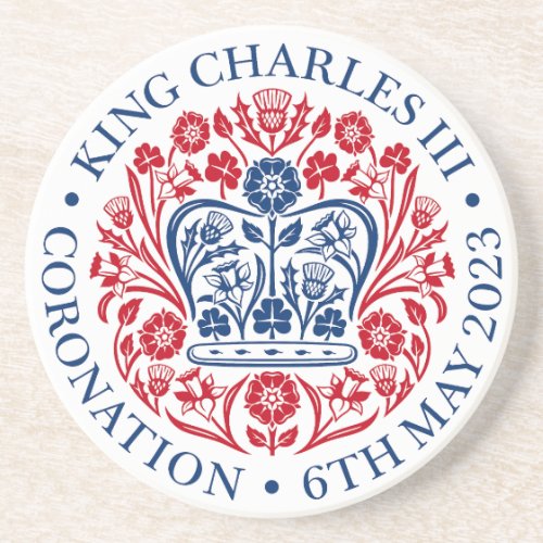 Coaster for 2023 Coronation _ Red Blue