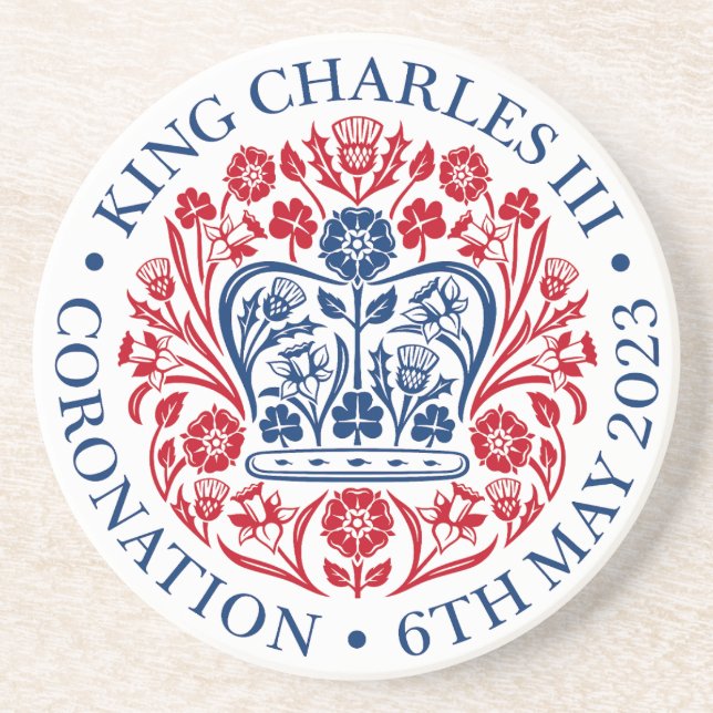 Coaster for 2023 Coronation - Red Blue (Front)