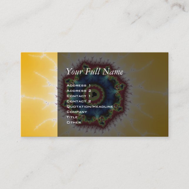 Coaster - Fractal Art Business Card (Front)