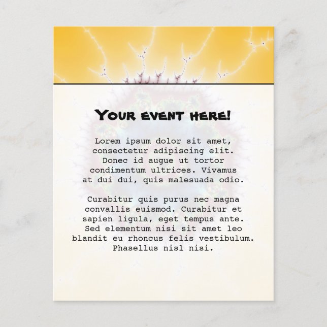 Coaster - Fractal Art Flyer (Front)