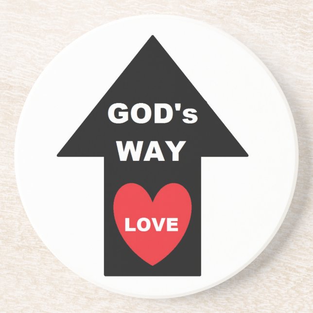 Coaster Gods Way Love Arrow Heart (Front)