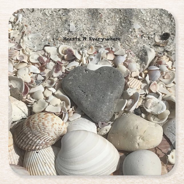 Coaster grey rock heart (Front)
