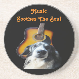 Coaster Guitar Dog