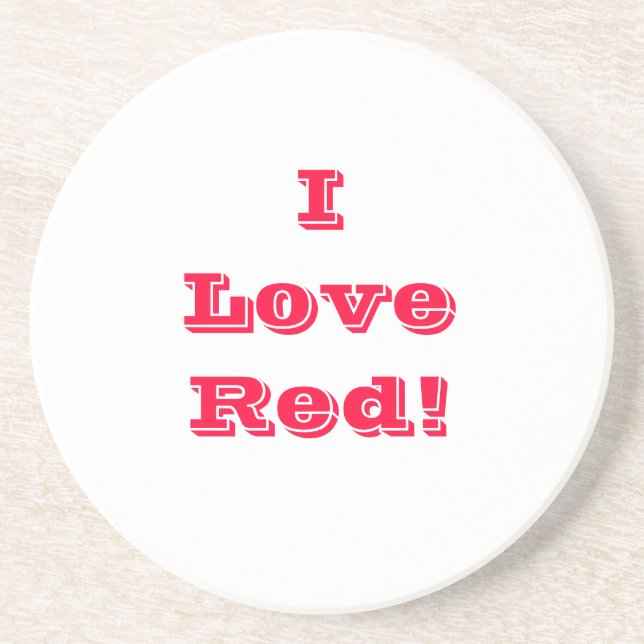 Coaster I Love Red (Front)