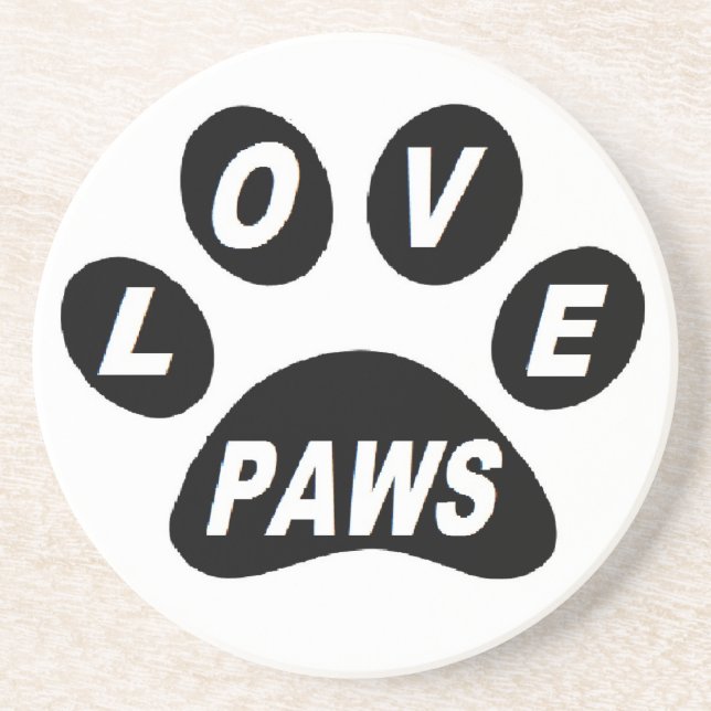 Coaster Love Paws on Paws Black (Front)
