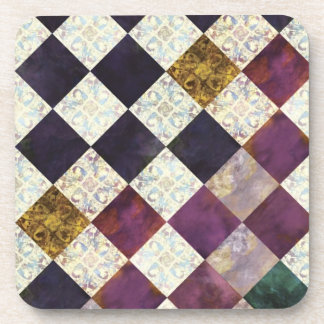 Coaster-mosaic purple beverage coaster