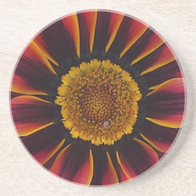 Coaster of red and yellow flower (Front)