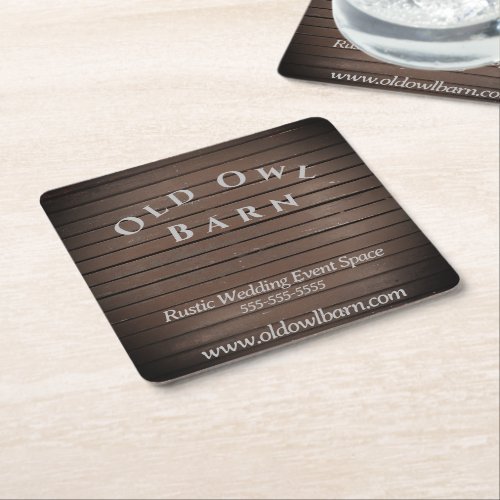 Coaster Old Leather Brown Wood Card  Rustic Grungy