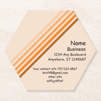 Coaster - Orange Lines and Contact Info