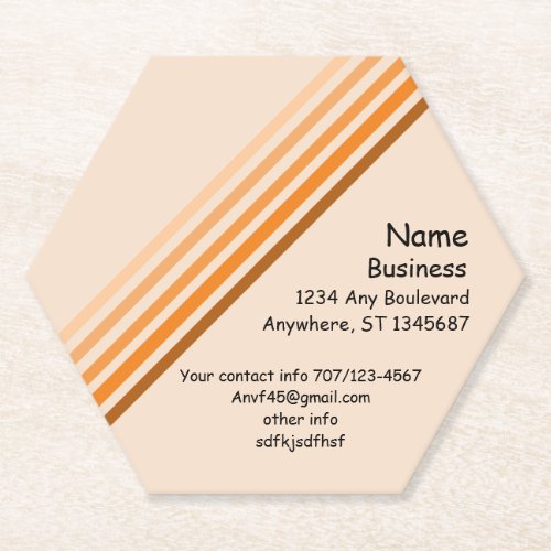 Coaster _ Orange Lines and Contact Info