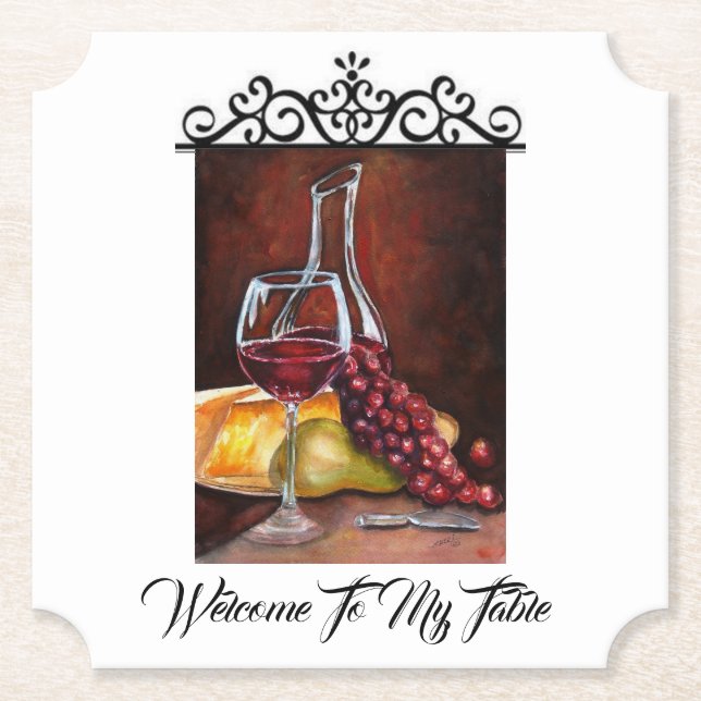 Coaster Paper - Welcome To My Table (Front)