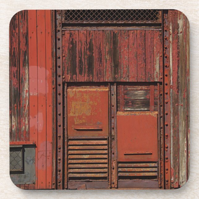 Coaster: Railway Car, Frosinone, Italy Beverage Coaster (Front)