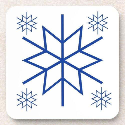 Coaster Set _ Blue Snowflakes