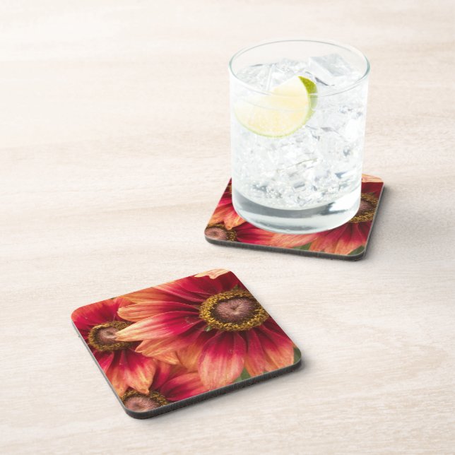 Coaster Set Fall Flowers (Right Side)