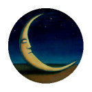 Coaster Set Night Sky with Crescent Moon Coaster Set Night Sky with Crescent Moon