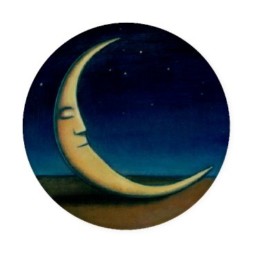 Coaster Set Night Sky with Crescent Moon