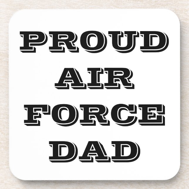 Coaster Set Proud Air Force Dad (Front)