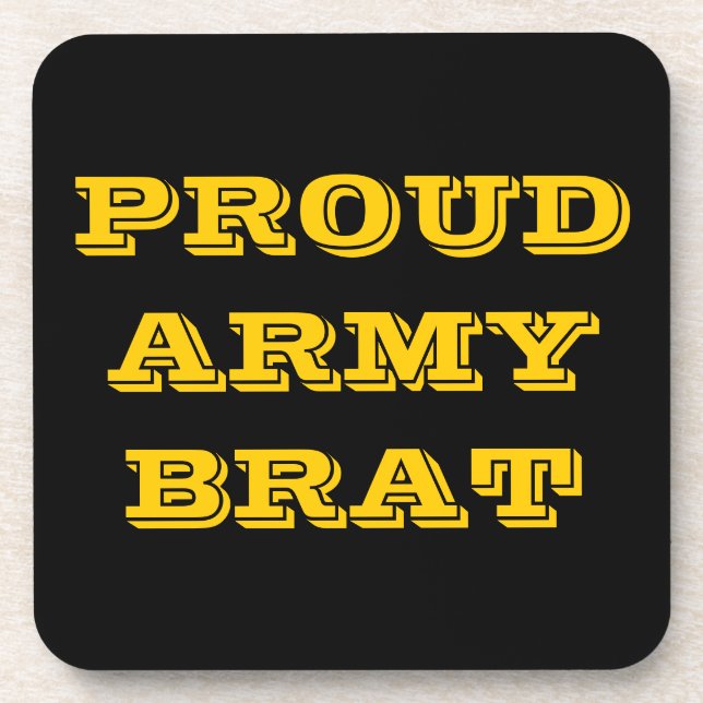 Coaster Set Proud Army Brat (Front)