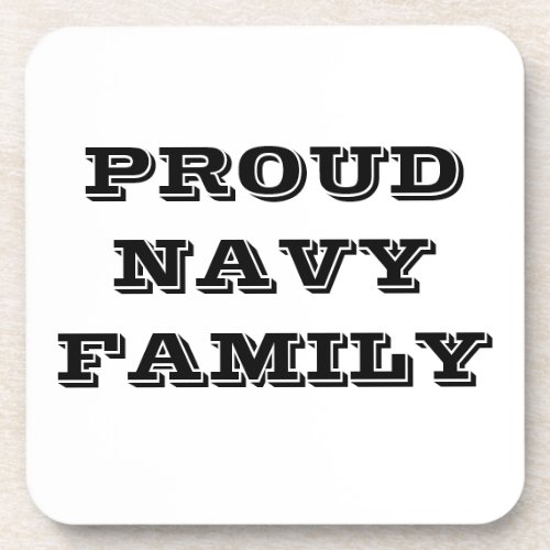Coaster Set Proud Navy Family