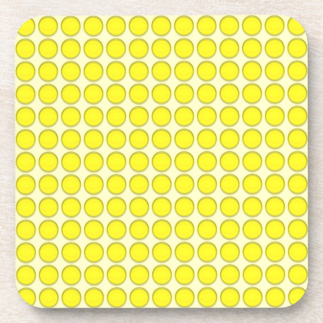 Coaster Set - Yellow Dots (Front)